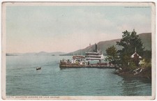 1911 Lake George NY Huletts Hulett's Landing postmark Ausable Chasm Lydia Cupp picture