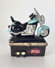 1999 Harley-Davidson Heritage Softail Classic Trinket Box W Trinket Figurine. picture