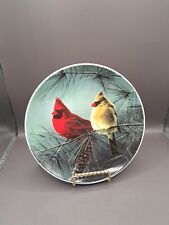 CARDINAL collector plate JAMES HAUTMAN song bird CARDINALS picture