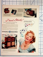 1947 GE Radio Ad Margaret Whiting Capitol Records Phonograph Print picture