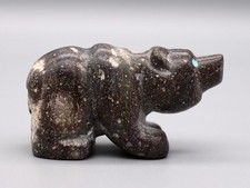 Brian Yatsattie Matrix Opal Zuni Galactic Bear Fetish picture