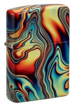 Zippo Colorful Swirl Design Glow in the Dark Windproof Pocket Lighter, 48612 picture