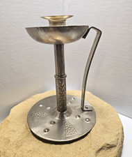 Antique Hugo Berger Hammered Iron Candlestick holder made in Germany in 1910-15 picture