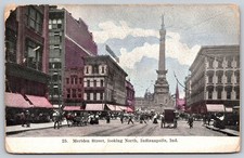 Indianapolis Indiana Meriden Street View Monument Postcard PC279 picture