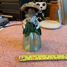 De Carlini Hand Made Christmas Ornament Victorian Lady In Green. Italy picture