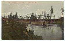 Bellingham WA Draw Bridge Over Nooksack River c1910 Postcard Washington picture