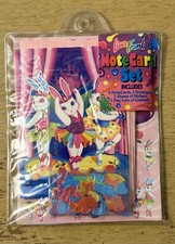 Vtg Lisa Frank Notecard Set Ballerina Bunnies Confetti Sticker Sheet INCOMPLETE picture