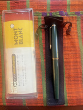 Vintage Montblanc Forest Green Fountain Pen, Piston, 14k EF nib, box, papers picture