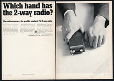 1969 Motorola HT-200 Handie Talkie 2-way police fire FM radio photo vtg ad picture