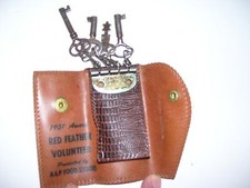 Vintage Advertising Folding Key Case w/ Antique Keys picture