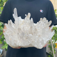 6.6lb Natural Clear White Quartz Crystal Cluster Rough Healing Specimen picture