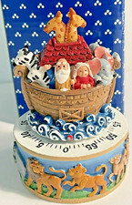 Vintage Noah's Ark Animals and Noah & Wife Round with Timer with Box picture
