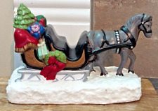 Christmas Sleigh Vintage Hand Painted Ceramic Mold picture