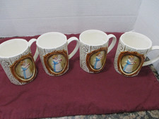 Vtg. Set of 4 Cups Sears & Roebuck Co. Pioneer Woman 8 oz. sz. 1978 excellent picture