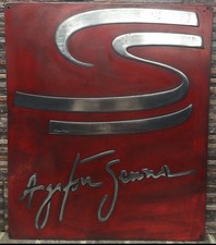 Ayrton Senna Vintage Steel Garage Sign 20x24 Handmade Aluminum Relief picture