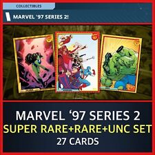 MARVEL ‘97 SERIES 2-SR+RARE+UNCM 27 CARD SET-TOPPS MARVEL COLLECT picture