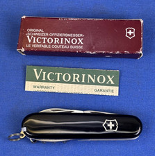 Victorinox Spartan 1.3603.3 Black 1980s SAK Maroon Box 4-Line Tang Stamp 91mm picture