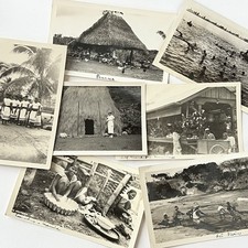 Vintage B&W Snapshot Photograph Travel Panama Manila, Philippines Hut Laundry picture