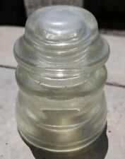 Hemingray #45 Clear Glass Insulator Telephone Pole Railroad Electric USA Vintage picture