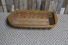 Longaberger Bread basket 2002 w/handles and protector gently used picture