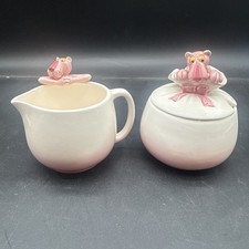 Vintage 1981 Pink Panther Sugar And Creamer Set Royal Orleans porcelain Japan RO picture