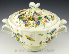 Gien France CORNE D'ABONDANCE CORNUCOPIA SOUP TUREEN WITH LID Mint picture