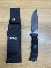 SOG Seal Pup Fixed Blade Knife With Nylon Sheath Used Nice Shape picture