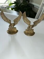 Vintage Brass In Flight  Eagle Sculpture Bookends picture