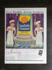 Vintage 1932 Sunbright Cleanser Full Page Original Ad 424 picture