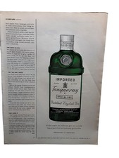 1966 Tanqueray Special Dry Gin Bottle Vintage Liquor Print Ad picture