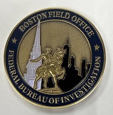 FBI Federal Bureau Of Investigation Boston Division Challenge Coin picture