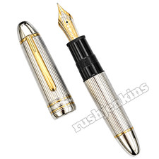 MONTBLANC Meisterstück 149 Fountain Pen Silver Pinstripe Collector w/ Box picture