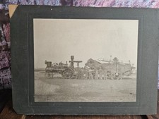 Vintage  Early Farm Machinery Gas Steam Engine Tractor Steel Thresher Photo picture