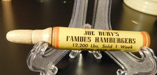 Rare 1939 York  Fair Bullet Pencil; Advertising Joe Bury's Famous Hamburgers picture