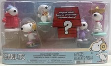 PEANUTS 6Pc SNOOPY Collectible Figure Set NEW 2” Tall picture