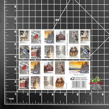  SHEET OF 20 LETTER STAMPS WINTER SCENES CHRISTMAS 2020 picture