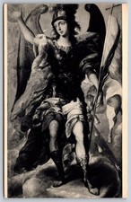 Archangel Michael by Cristobal de Villalpando Vintage Museum Postcard A342 picture