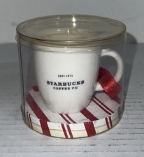 Miniature Starbucks Mini Abbey White Cappuccino Expresso Cup Ornament VNT 178618 picture