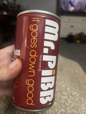 Mr Pibb Vintage Can With Pull Top Empty N Bar Code  picture