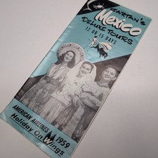 Vtg 1959 American Airlines Cartan's Mexico Deluxe Tours Travel Brochure Booklet picture