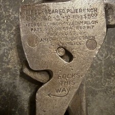 Vintage Eifel Geared Plierench 8.5in 10:1 Plier Wrench Chicago USA Patented picture
