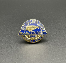 RARE VINTAGE 1991 51st STURGIS CHAMBER SOUTH DAKOTA HARLEY RALLY PIN picture