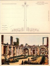 Vintage Pompei Italy Postcard Ruins Courtyard Colored Unused Printed Italy picture