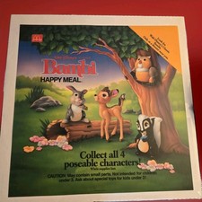  1988 MCDONALD'S BAMBI HAPPY MEAL TRANSLITE SIGN 21.75