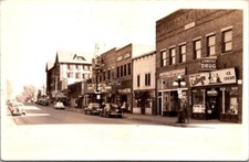 Vintage RPPC Postcard Lincoln Way at Campus Town Ames Iowa IA Theater       Y775 picture