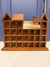 Vintage RARE 1979 Enesco Thimbleville Wooden Thimble Display Shelf picture