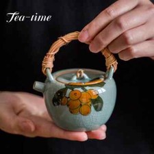 Pure Hand-painted Loquat Teapot Ice Crack Road Beam Pot with Filter Teapot picture