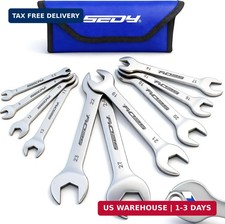 10-Piece Super Thin Open-End Wrench Set, Metric 5.5-27mm, 3mm Thickness Slim Wre picture