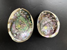 2 Vintage Polished Abalone Shells Philippines picture