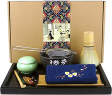 10Pcs Japanese Matcha Ceremony Tea Set Whisk Scoop Bowl Handmade Tools Kit Gift picture